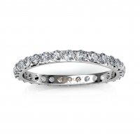 Unfathomable | Curved Eternity Ring |18k White Gold