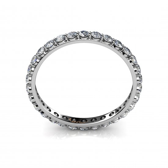 Unfathomable | Curved Eternity Ring |18k White Gold - Click Image to Close