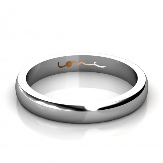 One Love [3] Wedding Ring | 18k White Gold - Click Image to Close