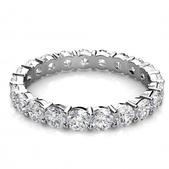I Want To Hold Your Hand 2.44ct | Eternity Ring |18k White Gold - Click Image to Close