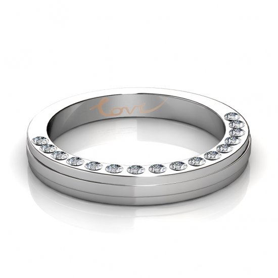 Penny Lane | Men's Wedding Ring | 9k White Gold - Click Image to Close
