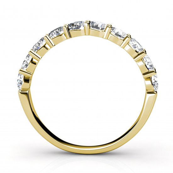 I Want To Hold Your Hand 1.10ct 1/2 Eternity Ring |18K Yellow - Click Image to Close