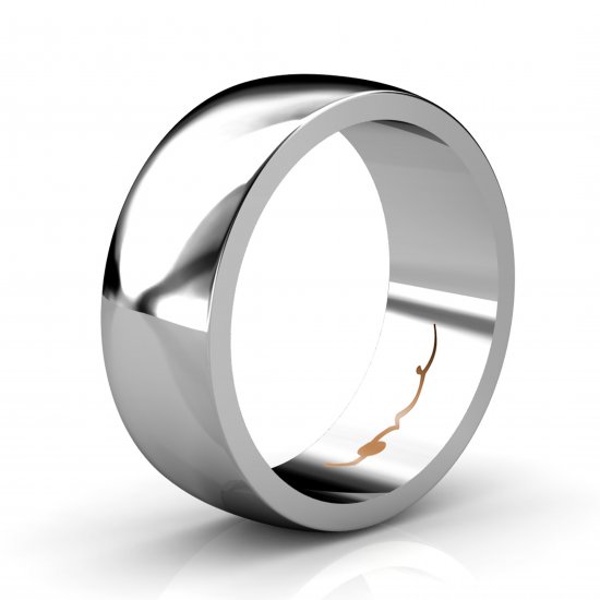 One Love [7] Wedding Ring | 9k White Gold - Click Image to Close