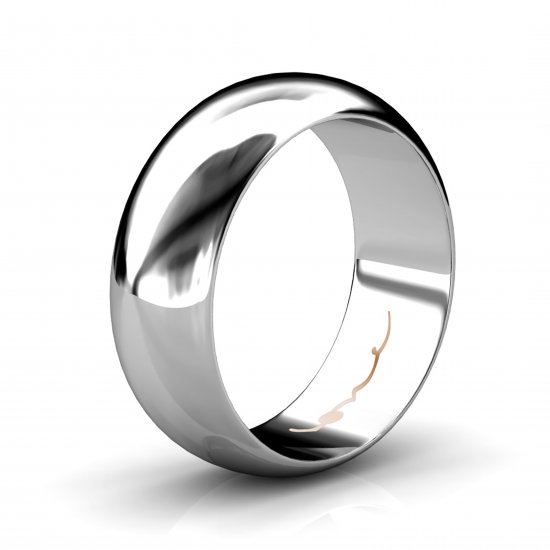 Song [7] Men's Wedding Ring | 9K White Gold - Click Image to Close