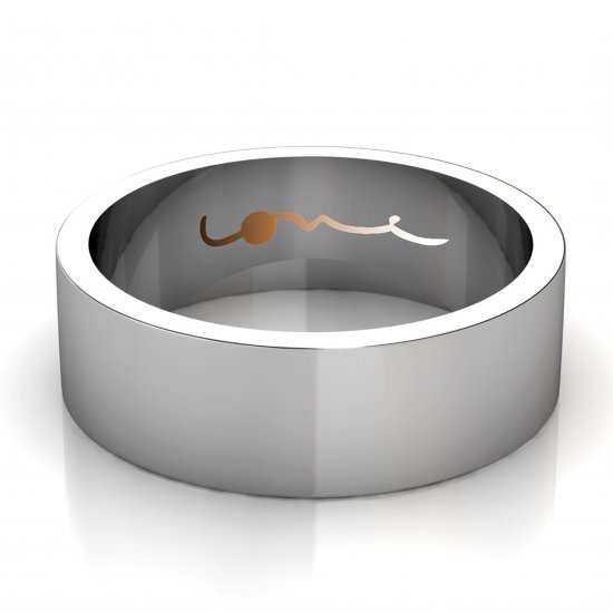 LOL [7] Men's Wedding Ring | 9k White Gold - Click Image to Close