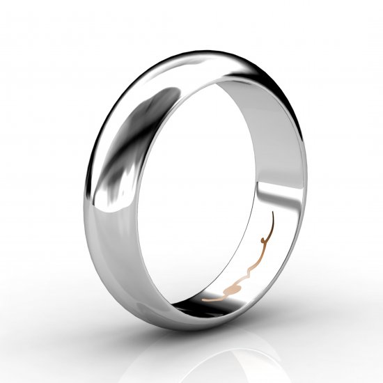Song [5] Men's Wedding Ring | 18K White Gold - Click Image to Close