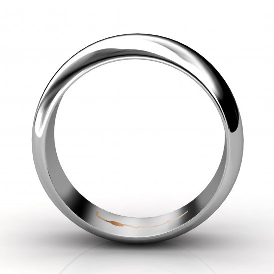 Song [7] Men's Wedding Ring | 9K White Gold - Click Image to Close
