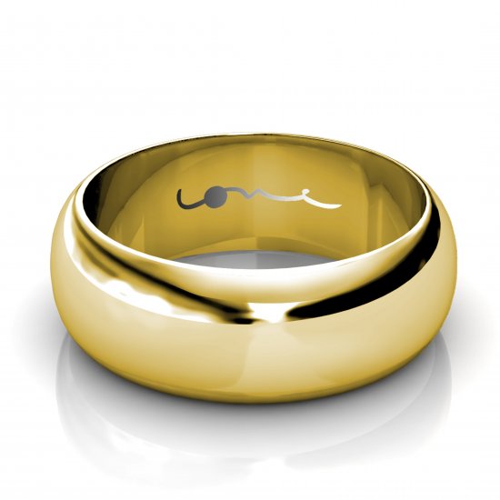 LoveSong [7] Wedding Ring | 9k Yellow Gold - Click Image to Close