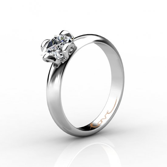 Into My Arms | Princess Cut Engagement Ring | Platinum - Click Image to Close