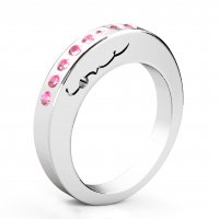 Evolve Love Ring - 2.4 RO 18k WG .40ct Pink Tourmaline