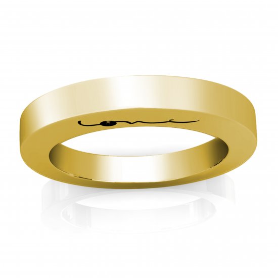 Evolve Ring 2.4 Round | Men's Wedding Ring | 18k Yellow Gold - Click Image to Close