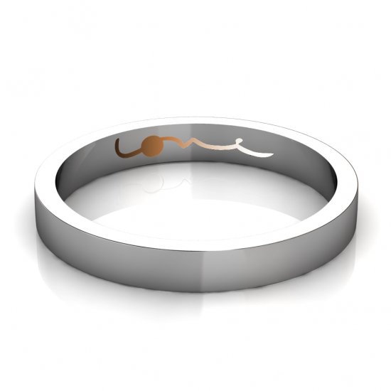 LOL [3] | Men's Wedding Ring | Platinum - Click Image to Close