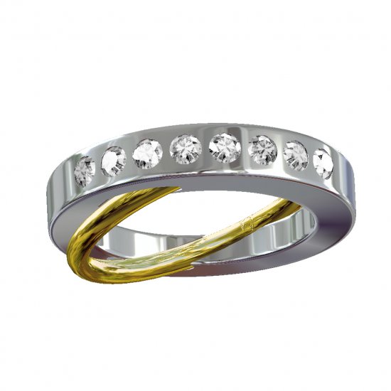 Night and Day | .48ct Diamond Spinning Ring - Click Image to Close