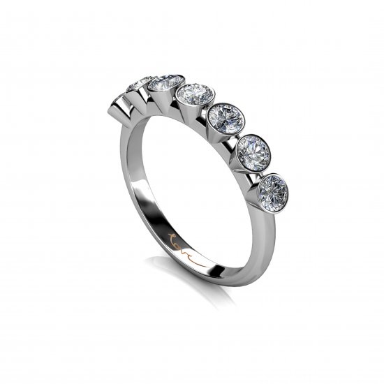 7 of HEARTS | Eternity Ring |18k White Gold - Click Image to Close
