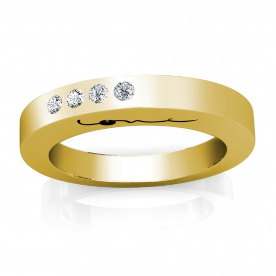 Evolve Love Ring 2.4 Round .20ct | Stackable |18k Yellow Gold - Click Image to Close