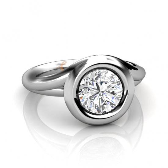 New Rose | Engagement Ring | Platinum - Click Image to Close