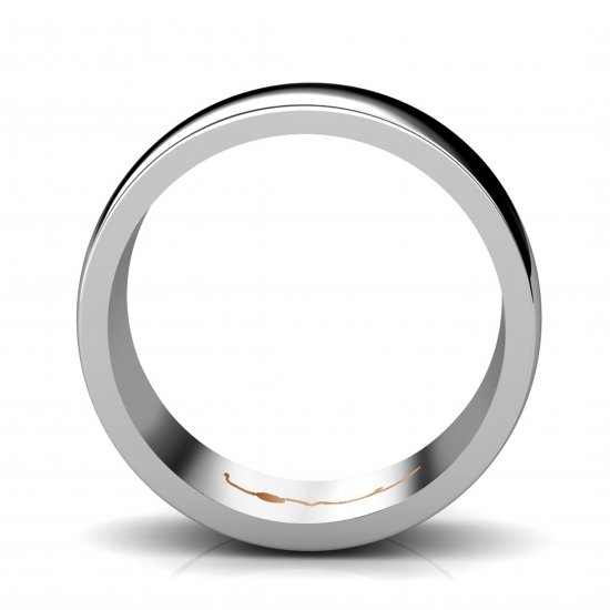 One Love [7] Wedding Ring | 9k White Gold - Click Image to Close