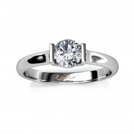 Eloise | Solitaire Engagement Band - Click Image to Close