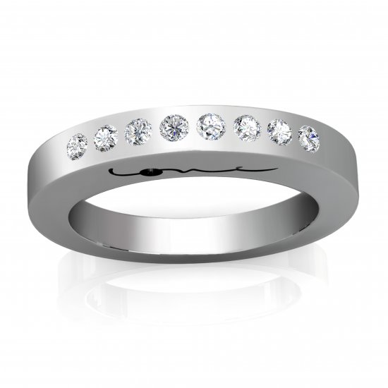 Evolve Love Ring - 2.4 Round 9k WG .40ct - Click Image to Close