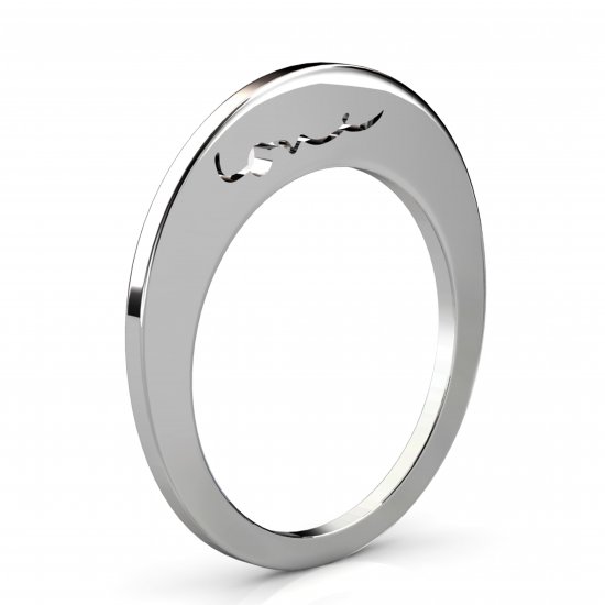 Evolve Love Rings - 1.2 Round Sterling Silver - Click Image to Close