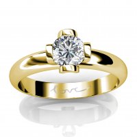Into My Arms | Round Diamond Ring | 18K Yellow Gold