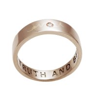 'Love Peace Truth & Beauty | Men's Wedding Ring