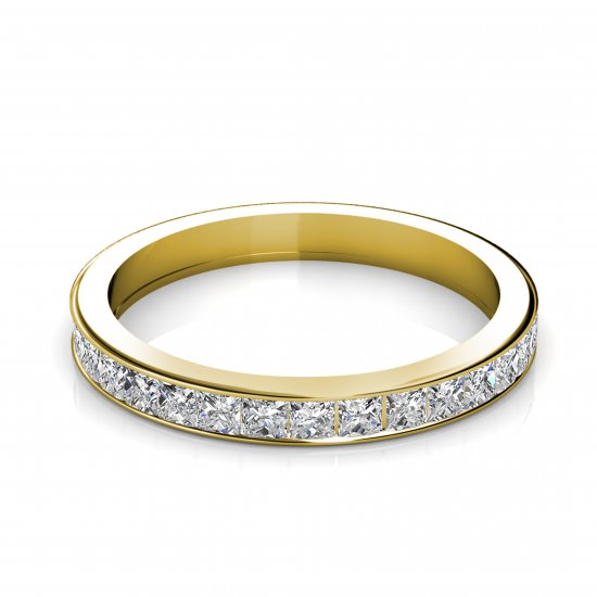 All You Need Is Love .96ct 1/2 set | Eternity Ring | 18 Yellow - Click Image to Close