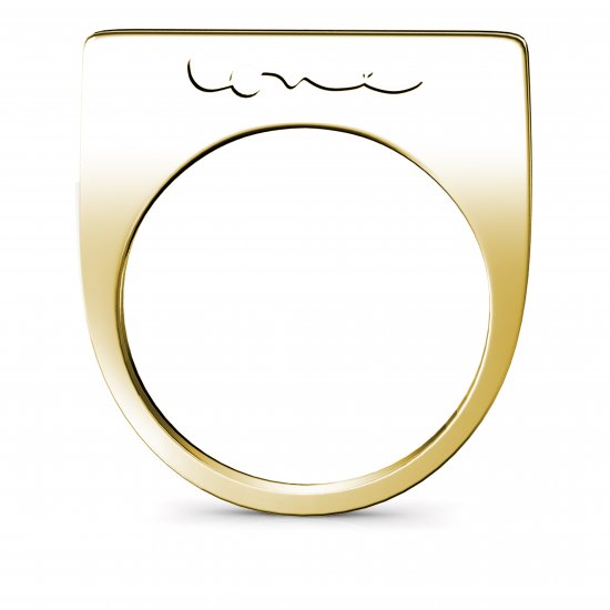 Evolve Love Ring - 1.2 Square 9k Yellow - Click Image to Close