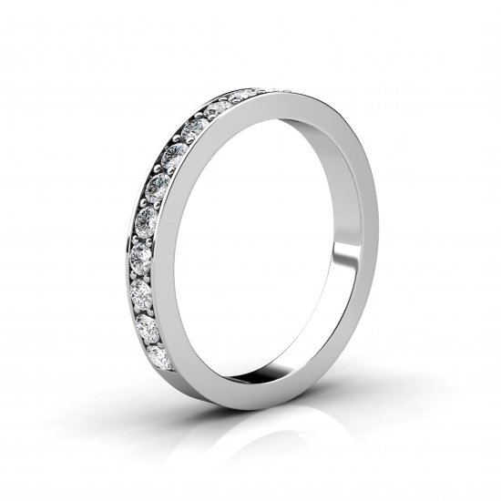 Got To Get You Into My Life .40ct | Wedding Ring 18k White Gold - Click Image to Close
