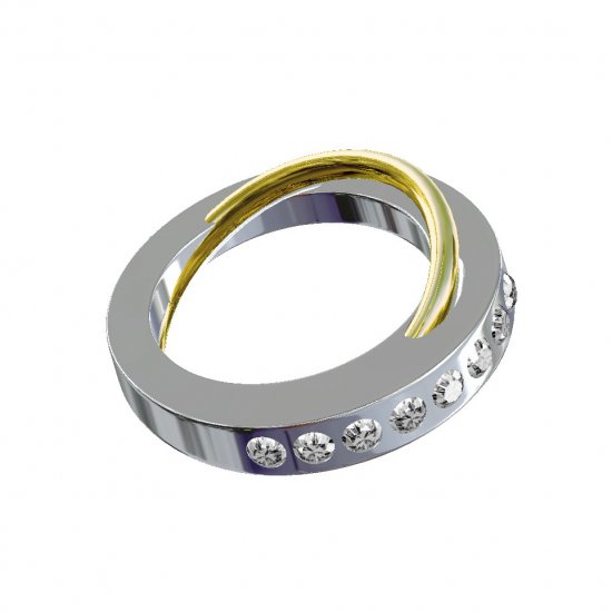 Night and Day |.48ct Diamond Spinning Ring | 9k White Gold - Click Image to Close