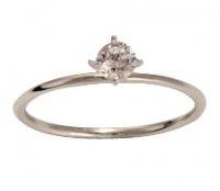 Small is Exquisite | Engagement Ring | 18k White Gold