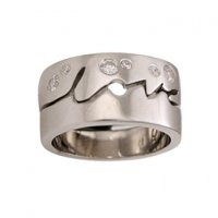Love Times Love 1/2 set | Matching Commitment Ring 18 White Gold