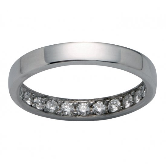 Can't Buy Me LOVE | Eternity Ring | 18k White Gold - Click Image to Close