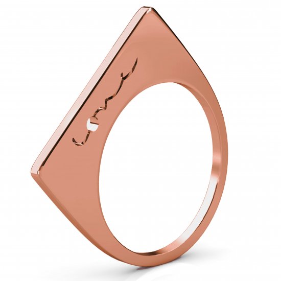 Evolve Love Ring - 1.2 Square Copper Ring - Click Image to Close