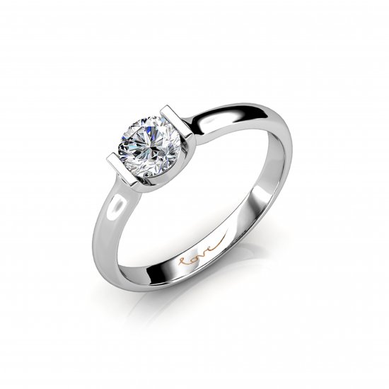 Eloise | Solitaire Engagement Band - Click Image to Close