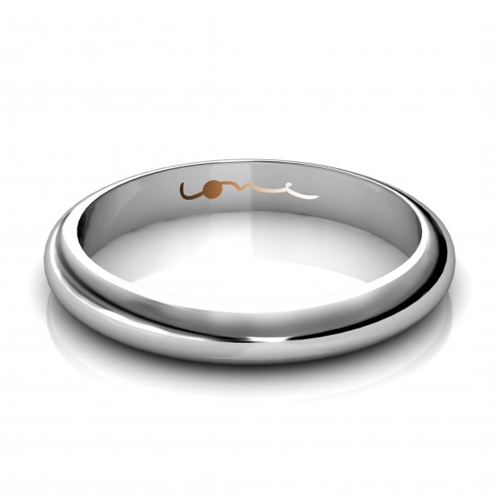 LoveSong [3] Wedding Ring | 18K White Gold - Click Image to Close