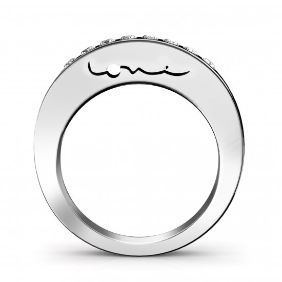 Evolve Love Ring | Stackable Ring | 9k White Gold - Click Image to Close