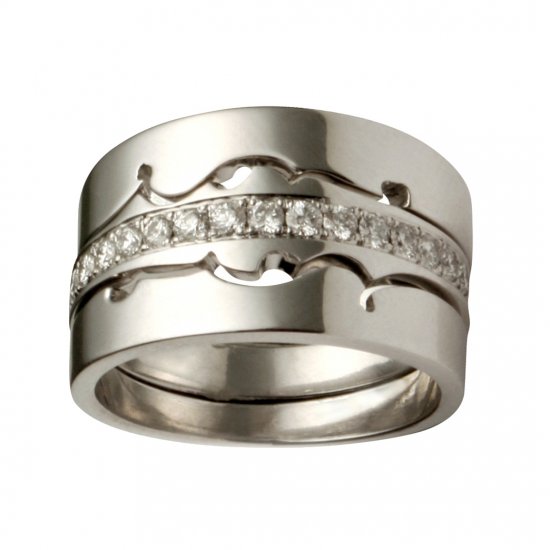 Love Times Three .45ct Eternity Ring - Click Image to Close