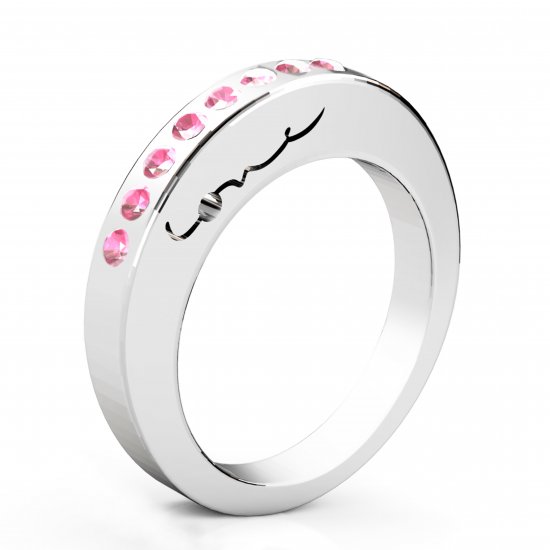 Evolve Love Ring - 2.4 RO 18k WG .40ct Pink Tourmaline - Click Image to Close