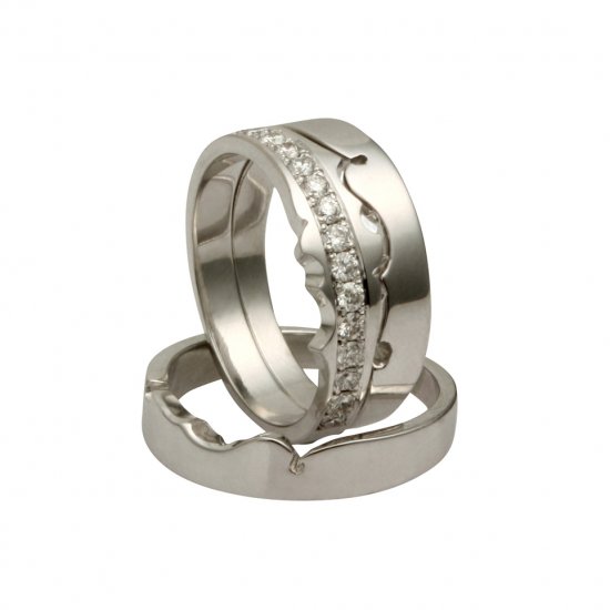 Love Times Three .45ct | Eternity Ring | 18k White Gold - Click Image to Close