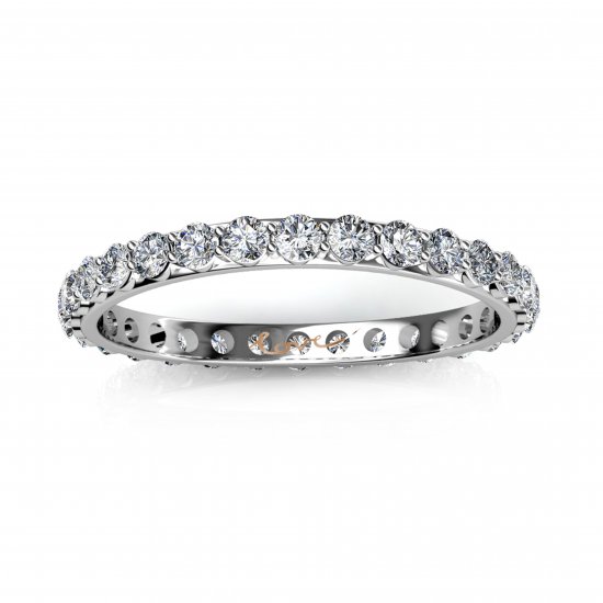 Unfathomable | Curved Eternity Ring |18k White Gold - Click Image to Close