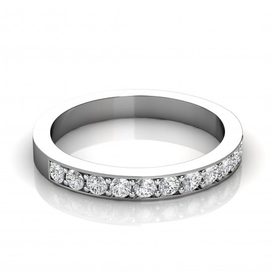 Got To Get You Into My Life .40ct | Wedding Ring 18k White Gold - Click Image to Close