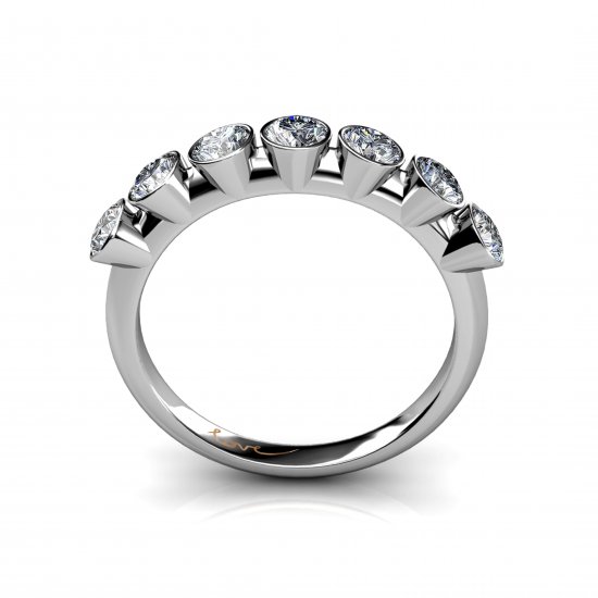 7 of HEARTS | Eternity Ring |18k White Gold - Click Image to Close