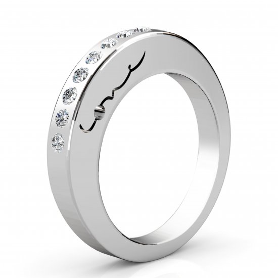 Evolve Love Ring - 2.4 Round 9k WG .40ct - Click Image to Close