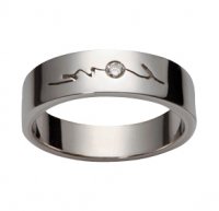 Classic Love [5] Wedding Rings | 9k White Gold