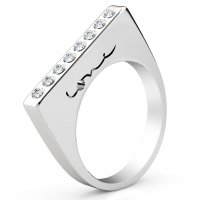 Evolve Love Ring | Stacking Ring | 18k White Gold