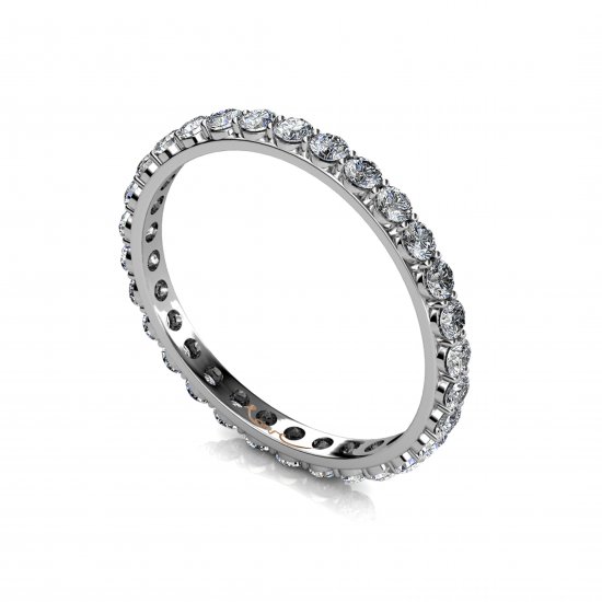 Unfathomable | Curved Eternity Ring |18k White Gold - Click Image to Close