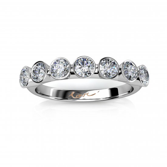 7 of HEARTS | Eternity Ring |18k White Gold - Click Image to Close