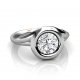 Hold Hands Ring |Engagement Ring with Princes Diamond | Platinum
