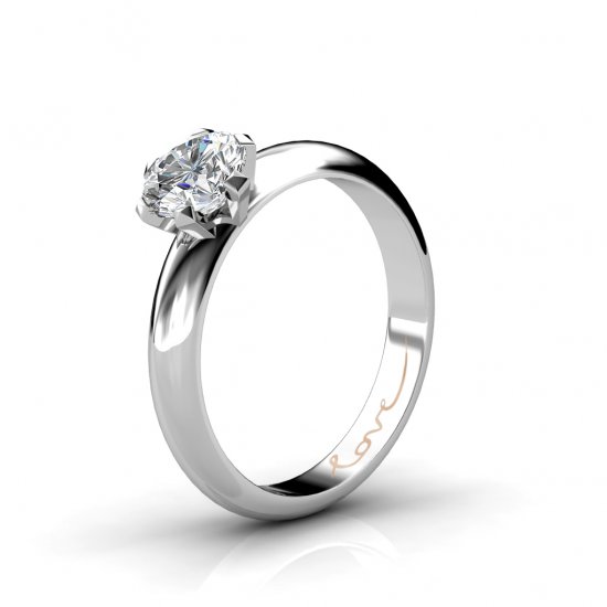 4Love | Solitaire Diamond Ring | Platinum - Click Image to Close